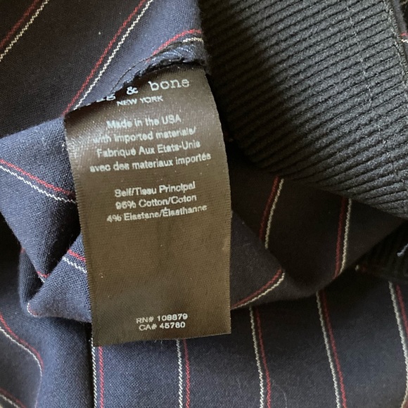 rag & bone Navy Pinstripe Pants - Picture 9 of 9